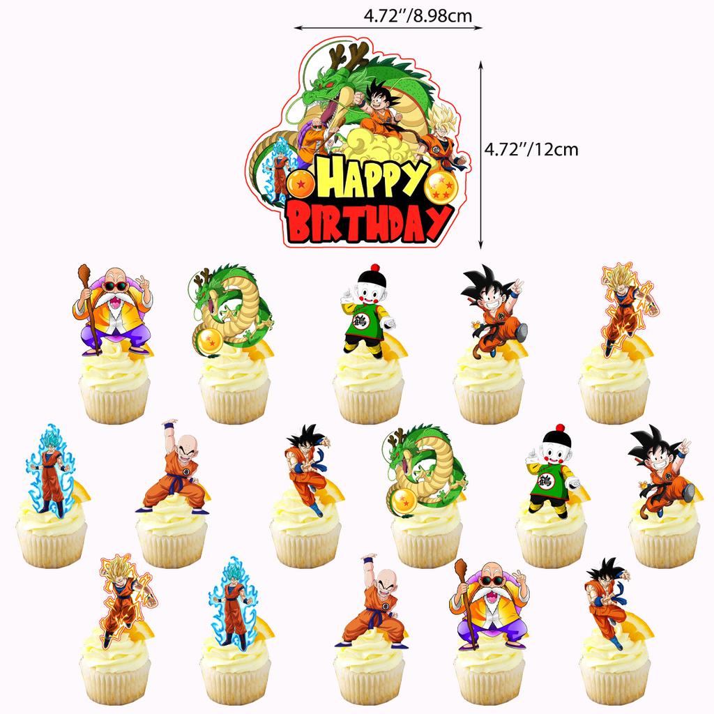 Dragon Ball Geburtstag Dekoration Set Tischdecke Teller Serviette Becher Kuchen Deko Partyhut Babyparty Dragon Ball Partygeschenke