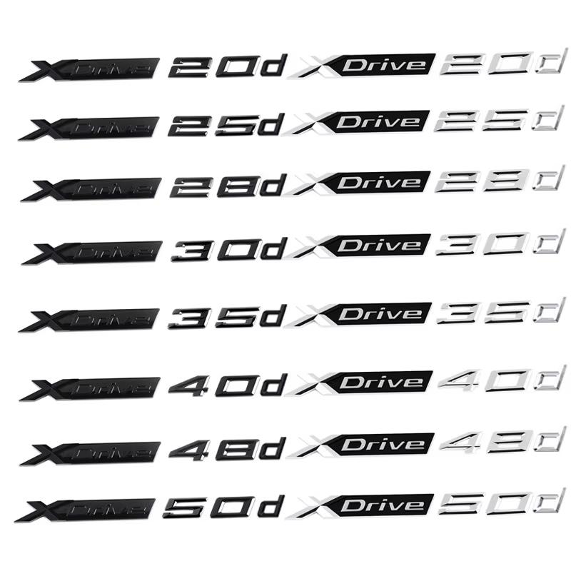 3D nálepka odznak na blatník a kufr auta pro BMW Xdrive20i 25i 28i 30i 35i 40i 45i 50i 55i 18d 20d 30d 35d 40d 45d 50d Znak