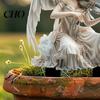 Retro Angel Decoration Garden Stake, Playing The Violin 2D Acrylic Decoration, Waterproof Yard Art Stake for Outdoor Lawn Planter Decor Gift Idea