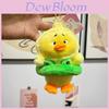 Adorable Plush Yellow Duck Toy With Heart And Swimming Ring Design 10cm Cute Keychain