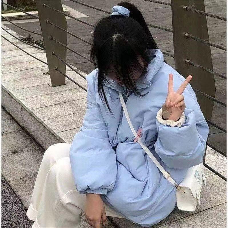 Women's Autumn/Winter Casual Loose Fit Stand Collar Down Jacket