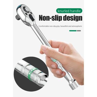 2-in-1 Mini Dual Head Stubby Ratchet Wrench 1/4 3/8 1/2 Inch Drive Finger Ratchet Spanner Screwdriver Bits Repair Hand Tool