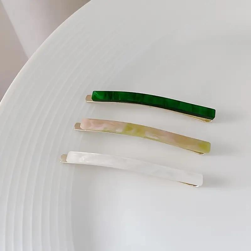 3 pezzi/set Barrettes in Acetato Semplici Oblunghe Geometriche Fermagli per Capelli Forcina Spille Laterali Carine Dolci Accessori per Capelli da Donna