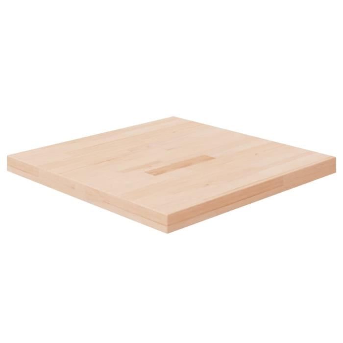 342944 vidaXL Square Table Top 60x60x4 Cm Solid Untreated Oak Wood