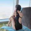 2024 Women's Push-Up One-Shoulder Swimsuit - Sexy Small Bust, Korean Style