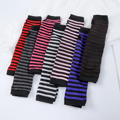 Winter Warm Lange Ärmel Handschuhe Für Mann Frau Fingerlos Gestreift Gestrickt Ellenbogen Stulpen Elastisch Outdoor Mode Warm Handgelenk Handschuh