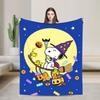 Snoopy Cartoon Dog Pilot Blankets Fleece All Season  Multi-function Lightweight Throw Blanket for Bed Office Bedding Throws