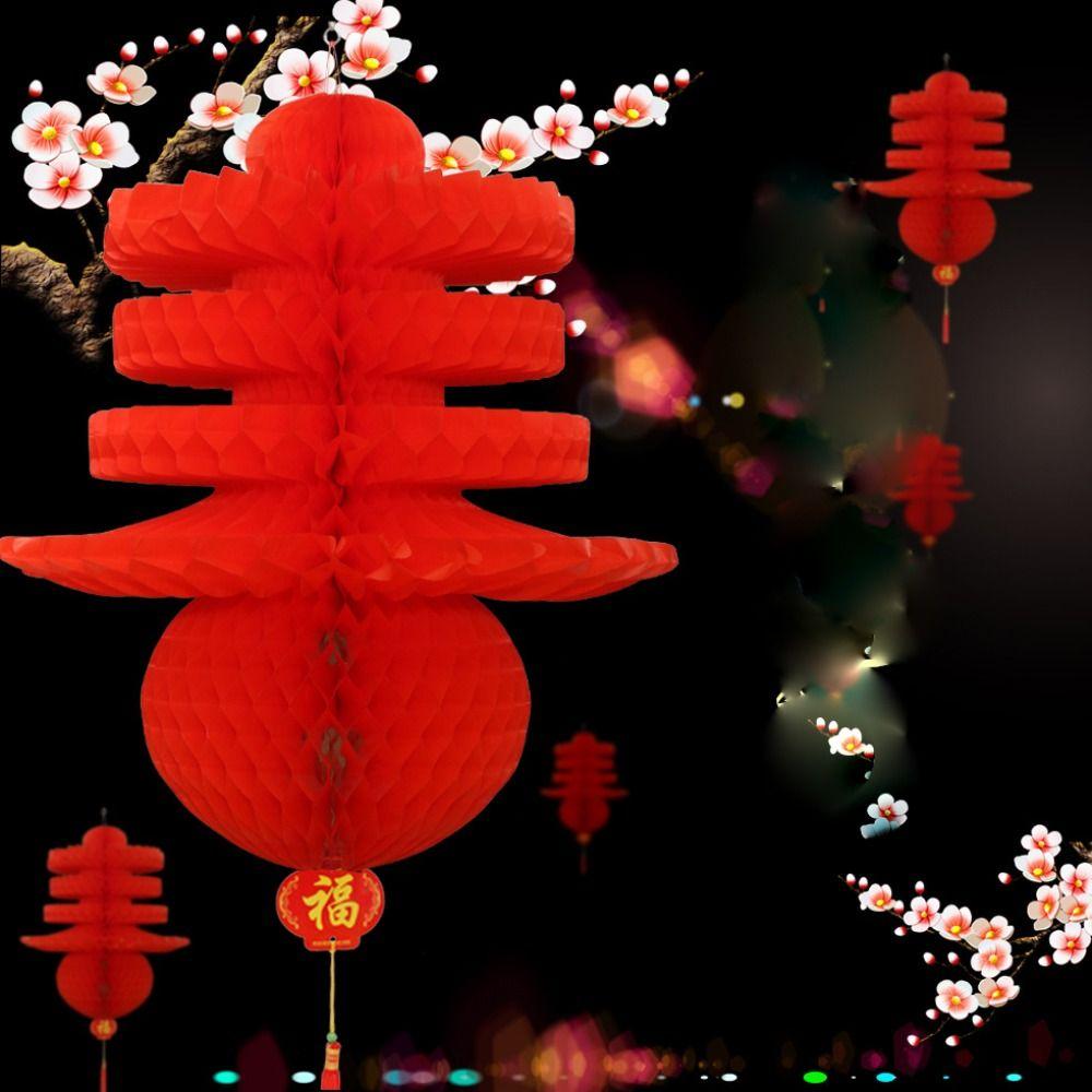 Waterproof Honeycomb Lanterns Traditional Spring Festival Pendant  Spring Festival