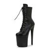 Fashion 20cm Popular Sexy Hate Sky High Boots Women's Bright Snake Pattern Thin Heeled Low Boots Super High Heeled Pole Dancing Shoes