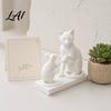 Cat Mouse Design 3D Printed Modern & Sculpture Minimalist Animal Interaction Desk Decor Matte Art Table Decor Collectible Figurine Stable