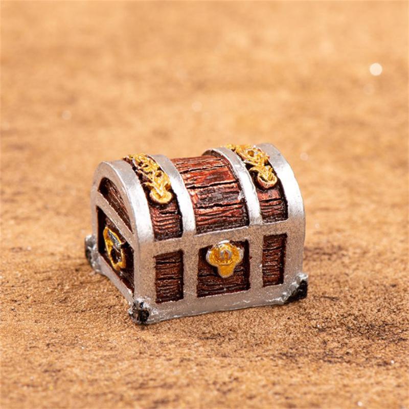 

Аквариумный орнамент, имитация сундука с сокровищами, антикварная смола, аквариум, ландшафт, монеты, футляр, фигурки, украшения для аквариума