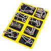 Metal Wire Brain Teaser Puzzles (8 Set), Adult Iq Logic Challenge Games, Stress Relief Fidget Toys & Educational Montessori Kits