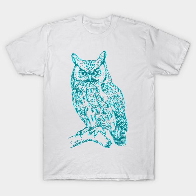 

Unisex Fashion TShirt Blue Owl Print TShirt Plus Size S-5XL T-Shirt 100%Cotton Tops O Neck Short Sleeve Tees XXL белый
