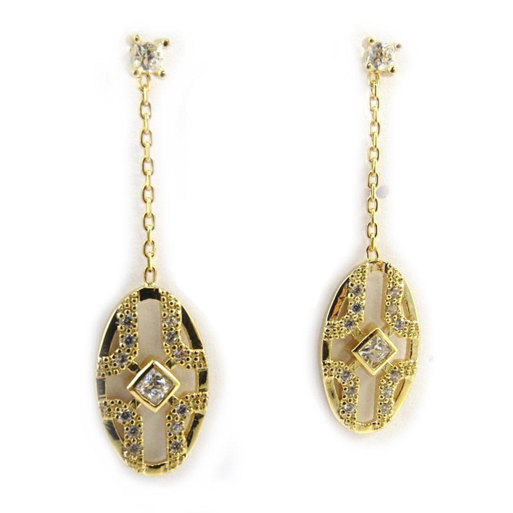 Altesse [M2711] - Boucles plaqué or 'Déesse' doré