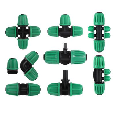 1/4" Pipe Plastic Locking Connector Barb Coupling Irrigation Connector Garden Watering Irrigation Diverter Pipe Fittings