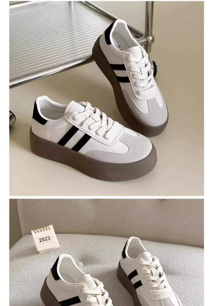 Women's 2026 Spring/Autumn Platform Lace-Up Thick-Soled German-Style Casual Fashion Shoes