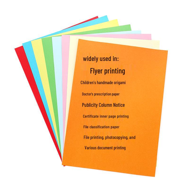 200 Sheets A4 Colored Printing Paper - Mixed Colors (Pink, Red, Yellow) for DIY and Crafts