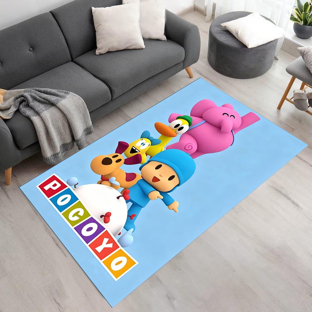 Pocoyo Floor Mat Suitable for Living Rooms Study room Outdoor Hallway Antislip Carpet Decorate Offices Gift for Festivals