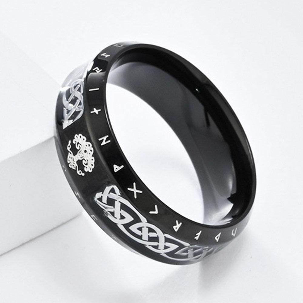 Vintage Nordic Stainless Steel Ring Rings Tree Of Life Eternal Knot Men And Women Hand Jewelry