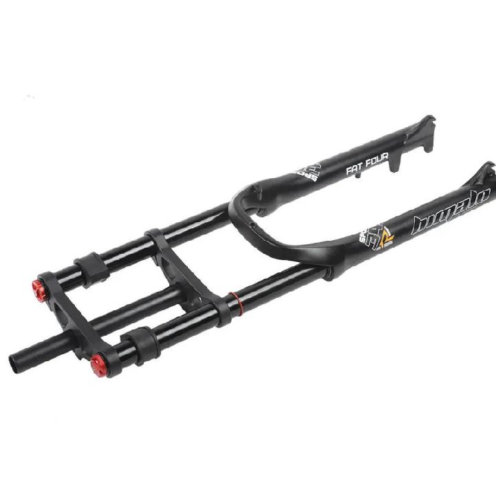 HIMALO 26 Zoll Fat Tire Schnee-Fahrradgabel 34mm Übergröße 135mm Ausfallende Luftfederung mit einstellbarer Dämpfung Fahrradzubehör