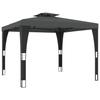 VidaXL Double-roof Gazebo Anthracite 2.98x2.98 M Steel, Garden Gazebo, Patio Gazebo, Pavilion, Gazebo 368441