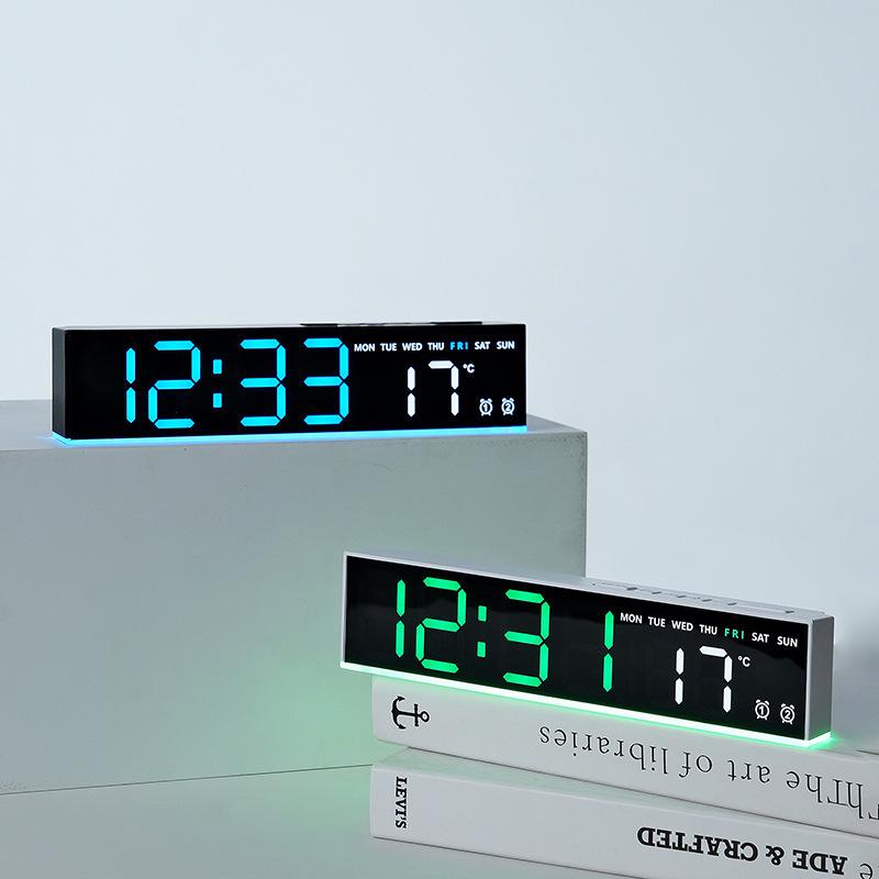 LED Multi-Functional Alarm Clock with Ambient Light and Simple Design, Model 5523
