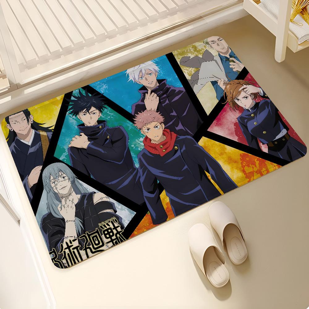Tappetino da Pavimento Anime Jujutsu Kaisen Tappetino da Pavimento Stile INS Morbido Tappetino da Pavimento per Camera da Letto Tappetino per Lavanderia di Casa Tappeti Domestici Antiscivolo