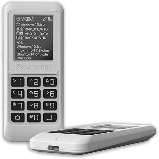 IODD MINI PRO M.2 NGFF SATA 2280 , USB-C / Bootable Virtual ODD&HDD / AES256 Max up to 76 Digits / Write Protect /2541,ST400