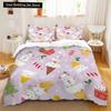 Christmas Snowman Cartoon Kids Duvet Cover Lightweight 3D Printing Bedding Set, 2/3 Piece Bedding Set for Kids Adult Gift