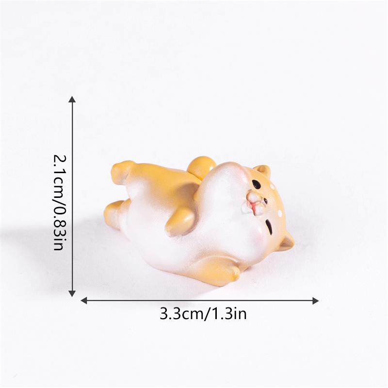 3Pcs Cute Miniature Puppy Micro Landscape Ornaments Desktop Car Decoration Diy Dollhouse Accessories Kids Toys Photography Props