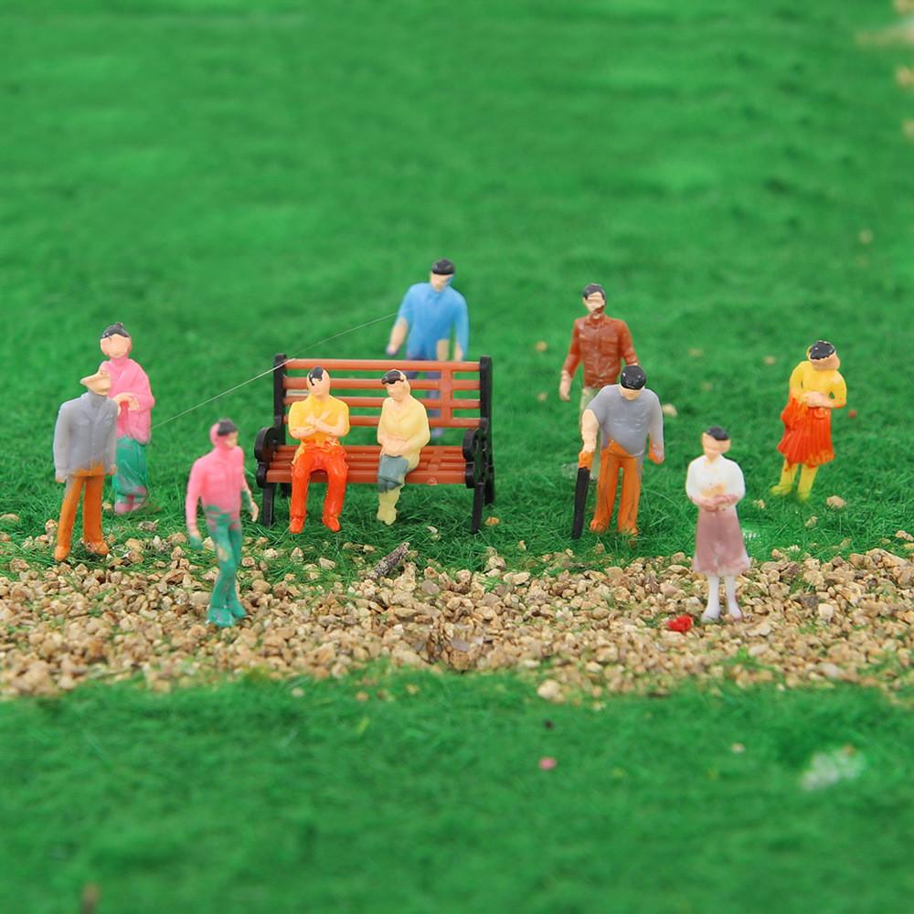 Colorful Plastic Miniature Figurine Models Set Of 100 In 1 To 200 Scale For Collectors