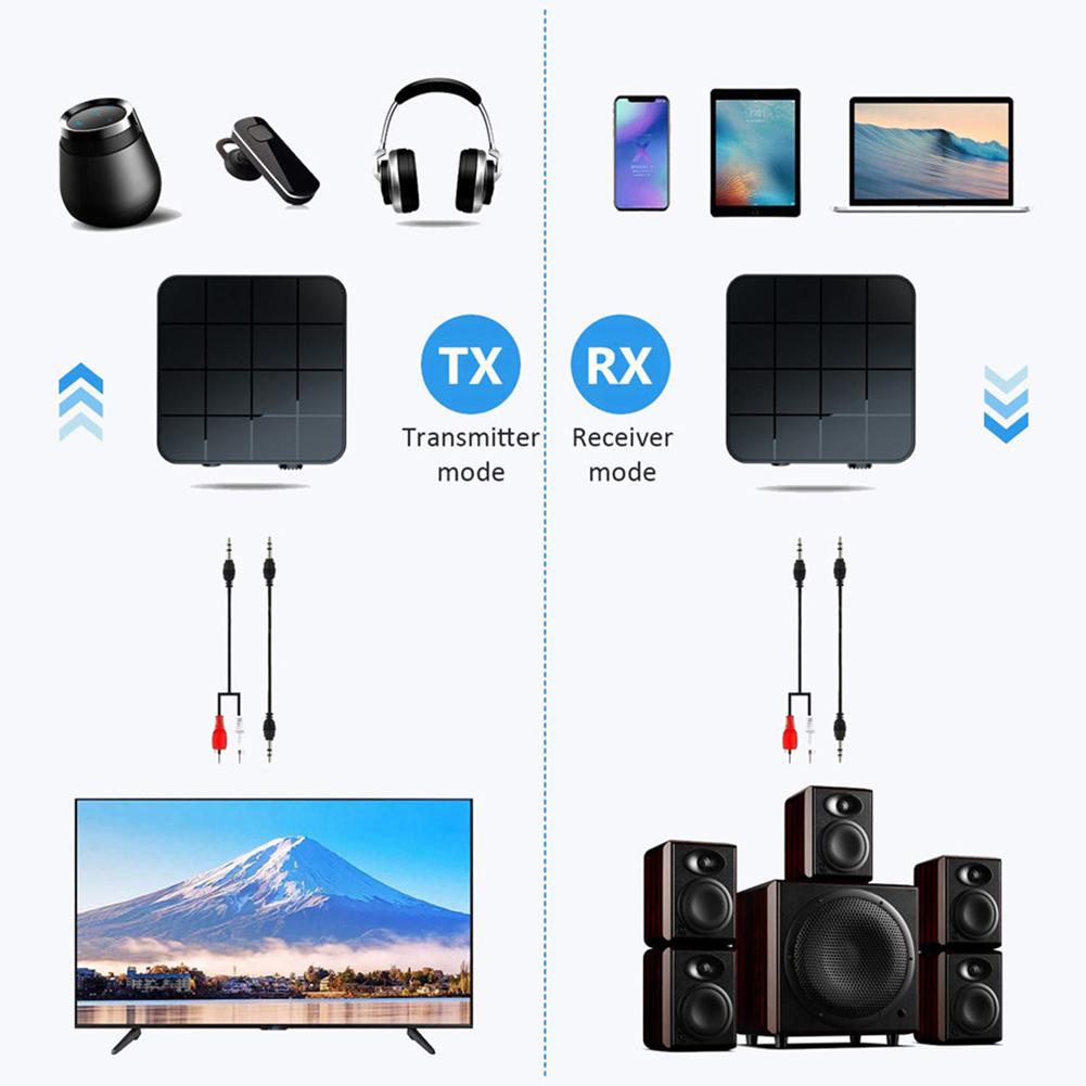 Bluetooth 5.0 audio přijímač vysílač AUX RCA 3,5 mm 3,5 jack USB hudební stereo bezdrátové adaptéry dongle pro auto TV PC reproduktor