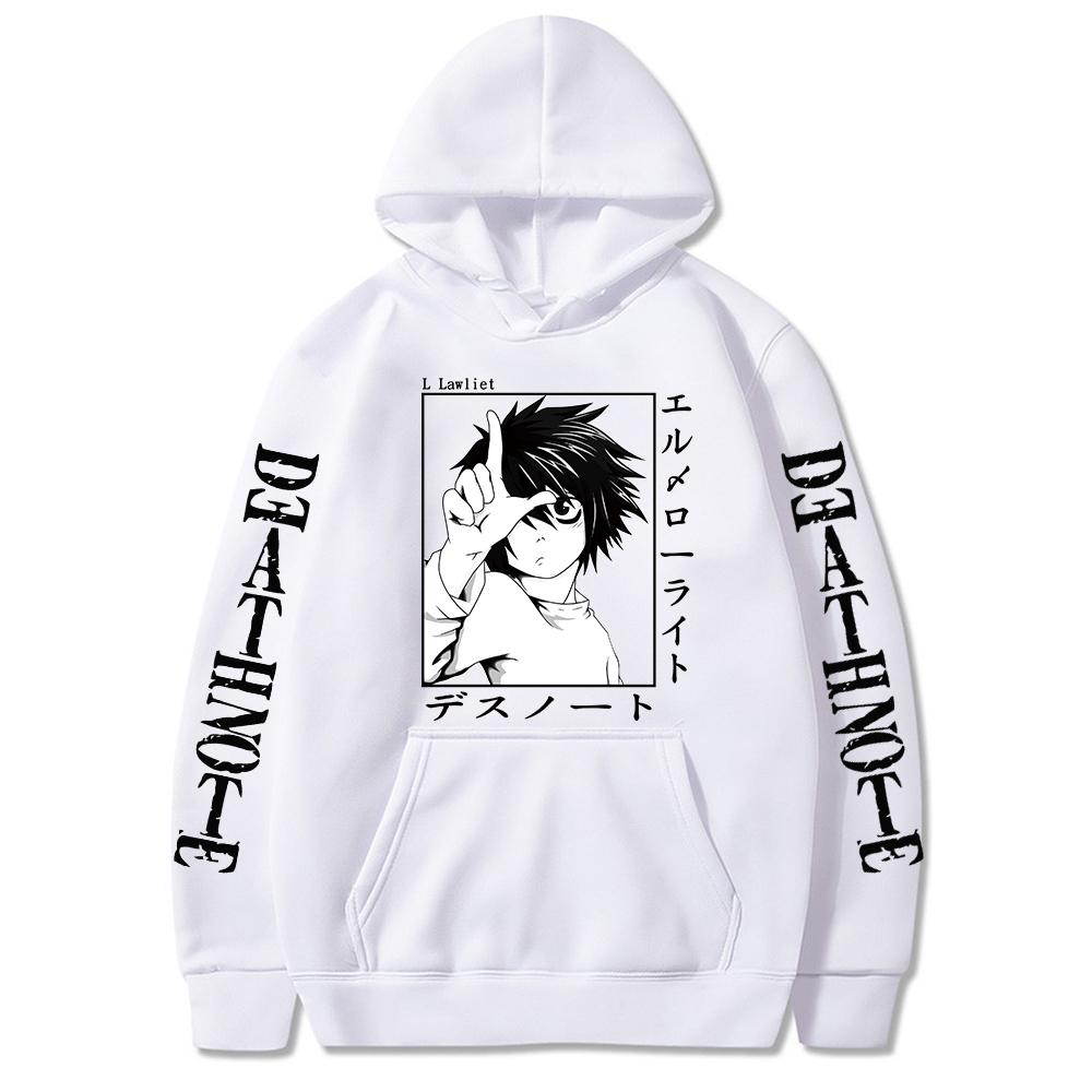 2025 Hot Death Note Hoodies Men Women Funny Japanese Anime Streetwear Harajuku Graphic Sweatshirts Unisex Tops Male