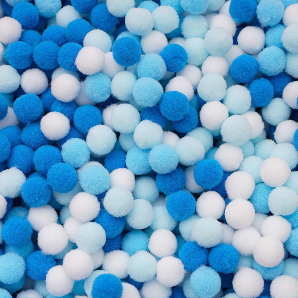 20-200 Stück Bunte Pompon-Plüschbälle Gemischte Farbe Kreatives Kinder-Handarbeitsmaterial Glitzer-Schaumstoffball DIY Bastelbedarf