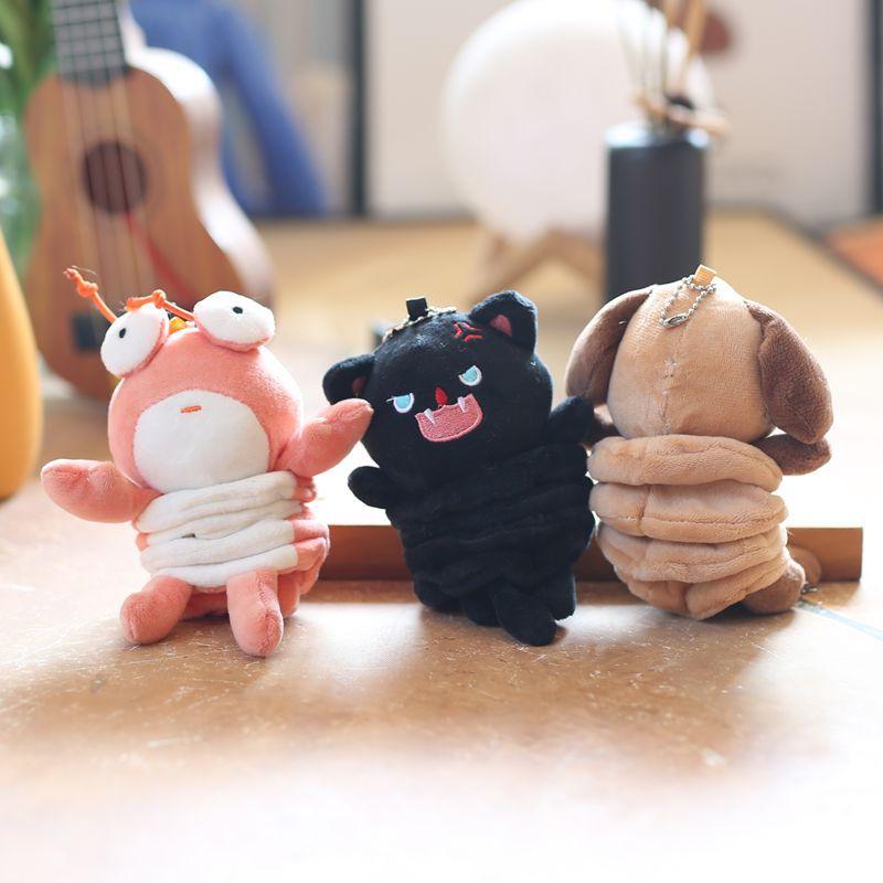 Cute Cute Lobster Small Pendant Plush Toy Doll Kitten Puppy Bag Hanging Keychain Rag Doll