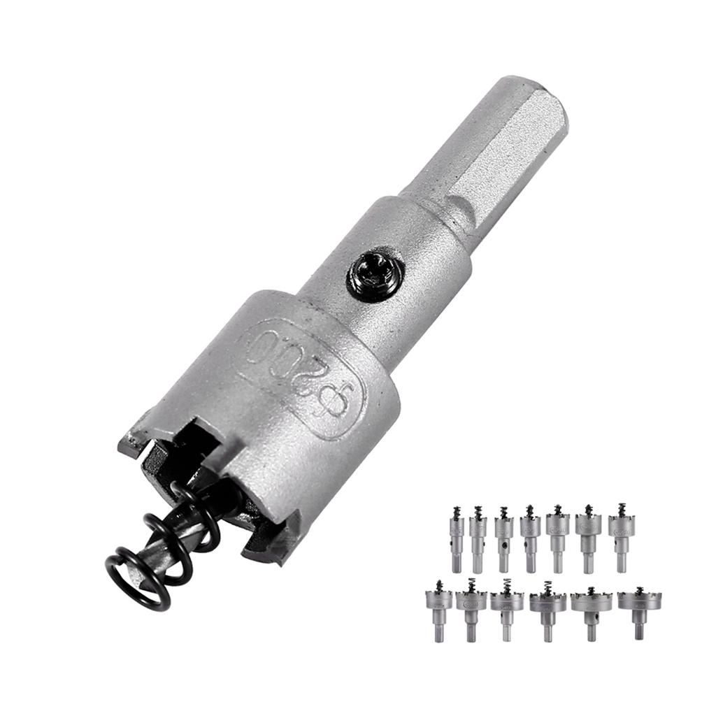 13pcsset 16 18 20 22mm Carbide Tip TCT Drill Bit Hole Saw Set Stainless Steel