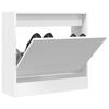 Vidaxl Shoe Cabinet, White, 60X21X57 Cm, Wood-Based Material