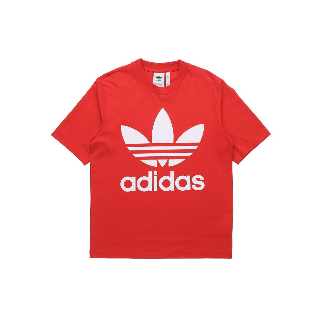 Adidas Originals Trefoil Logo Loose Short Sleeve T-Shirt Men Tops Red FM3796