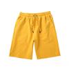 New Pure Cotton Terry Casual Shorts for Men and Women, Summer Solid Color Couple's Drawstring Knee-length Shorts