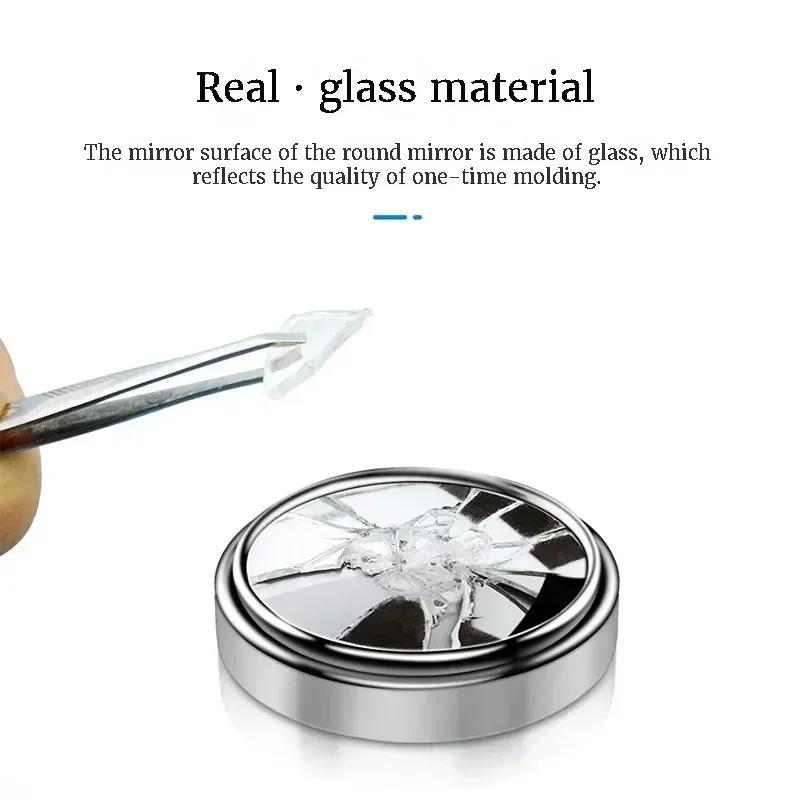 2Pcs 360Degree Adjustable Blind Spot Mirror Car Auxiliary Rearview Convex Mirror Round Frame Wide Angle Mirrors for Car Reverse