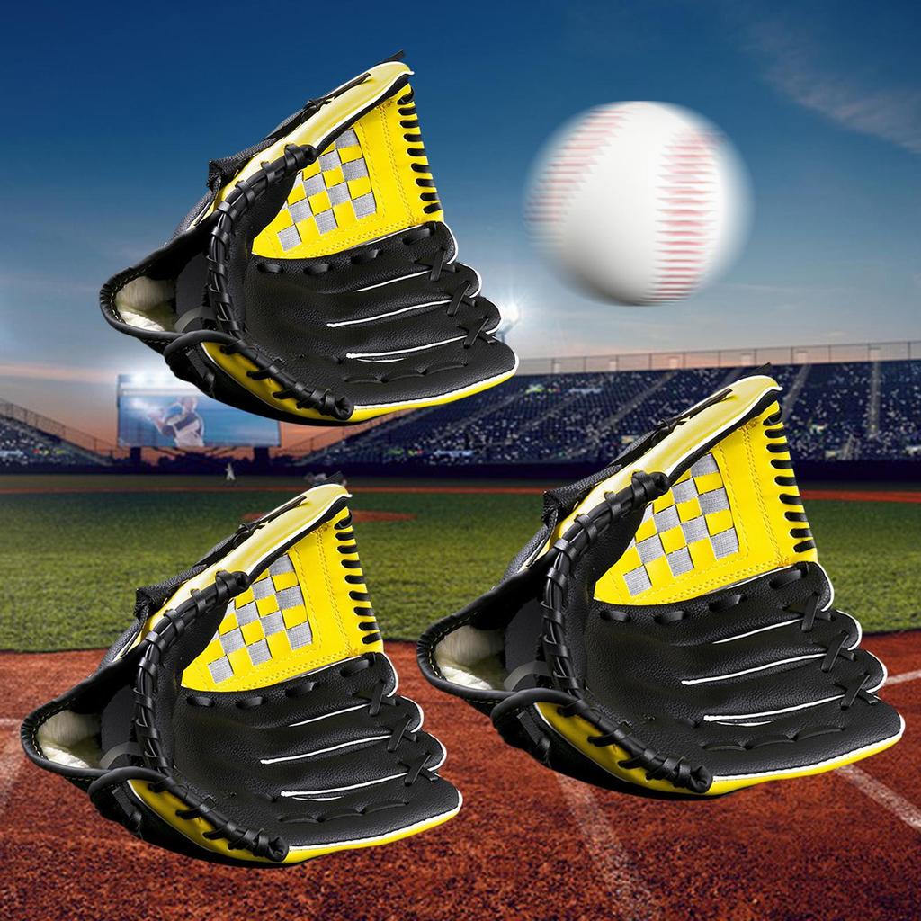 Baseball Glove, Comfortable Durable PU Softball Glove Portable Right Hand Throw for Beginners