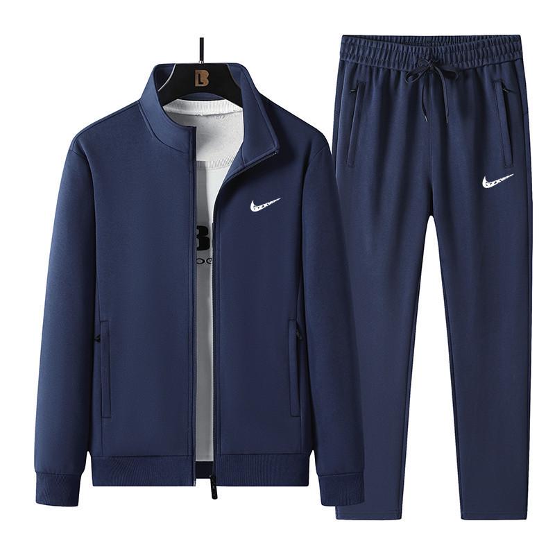 2025 Herren Freizeit Baumwoll Trainingsanzug Set: Reißverschluss-Strickjacke & Sportbekleidung Zweiteiler