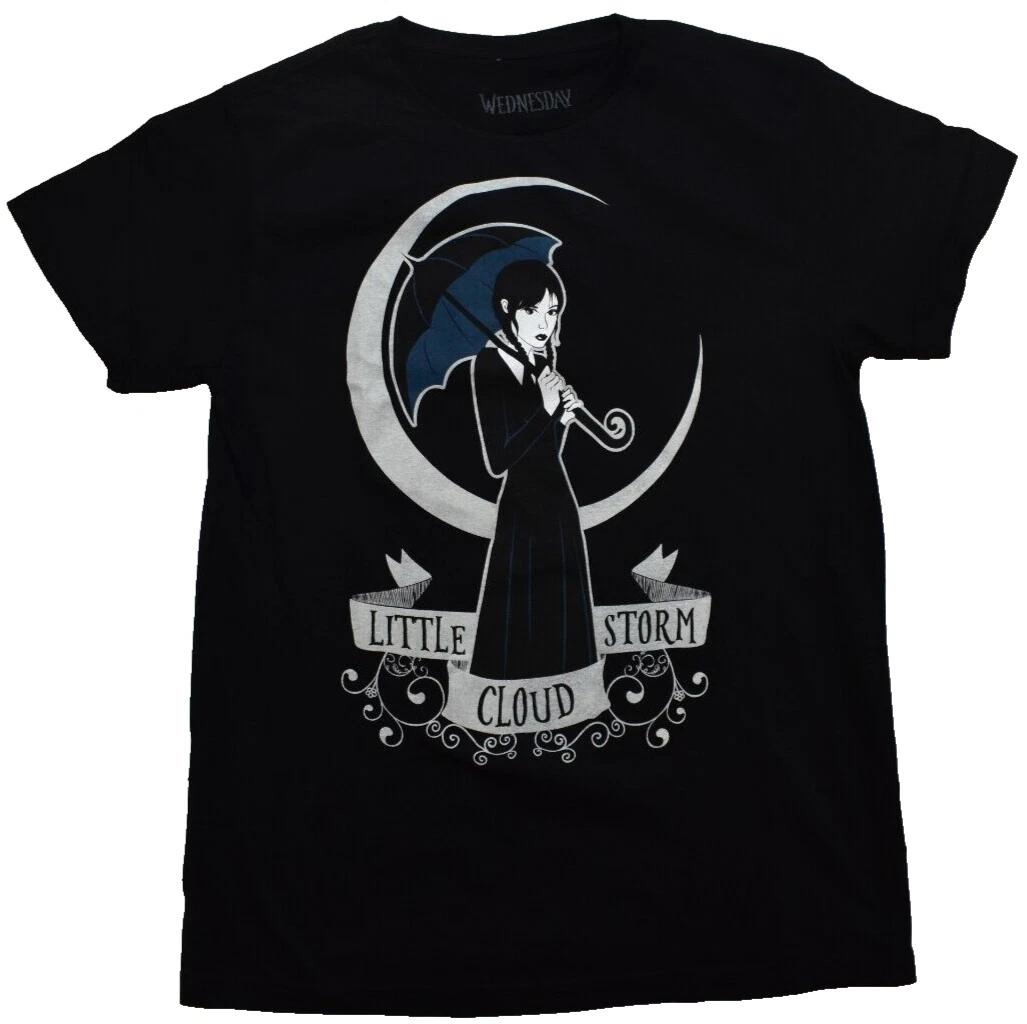 

Wednesday Juniors Little Cloud Storm Moon Boyfriend Fit T-Shirt New M M