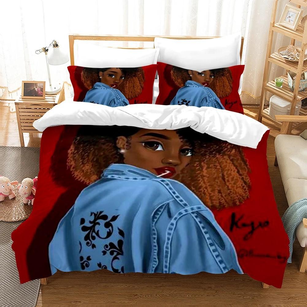 Three-Piece Quilt Cover 3D Digital Printing Bedding Home Textile Three-Piece Set