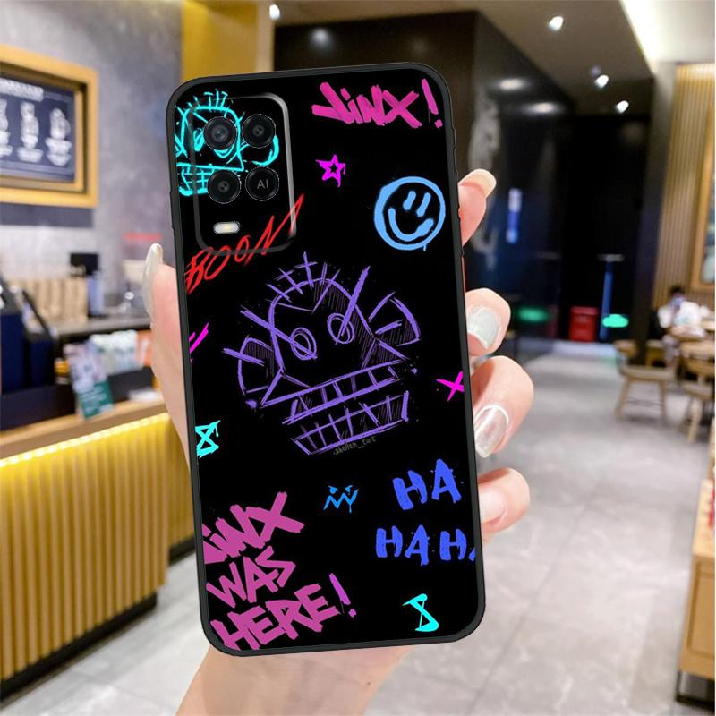 Arcane Jinx Vi Anime Case For OPPO A53 A31 A5 A9 A96 A76 A16 A54 A74 A94 A52 A72 A92 A93 A15 A57 A77 A17 Cover