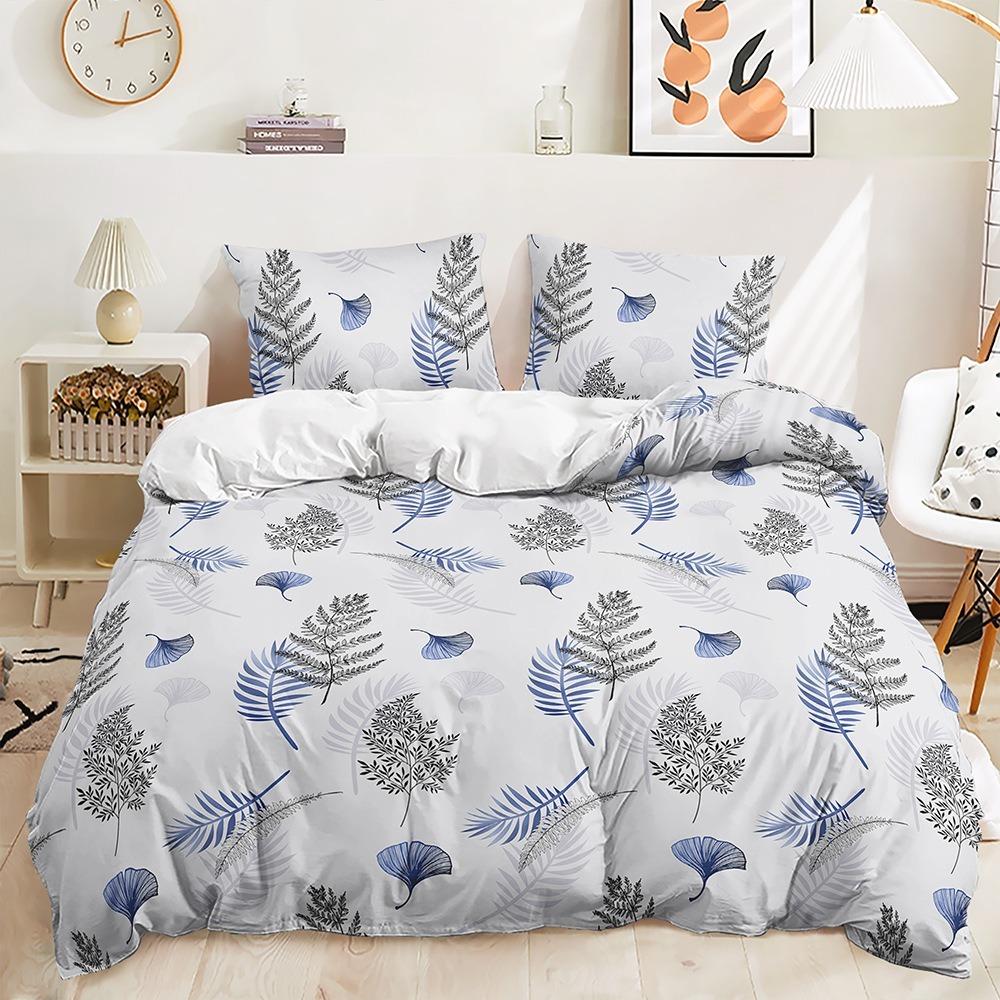 3D Leaf Pattern Bedding Set Plant Themed Duvet Cover Pillowcase Ultra-fine Fiber Material Single Bed/double Bed Large Bed/super Large Bed Size