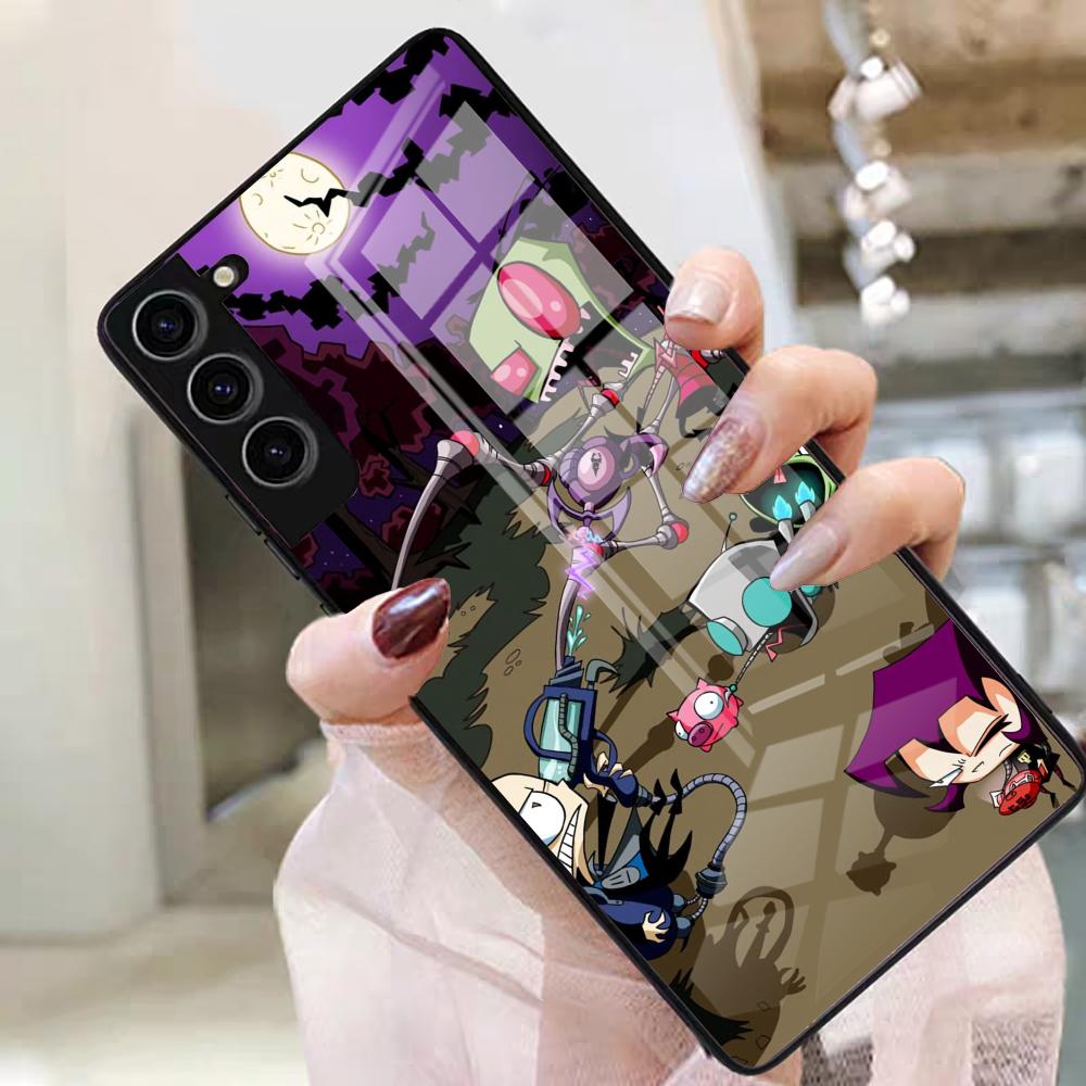 Invader Zim Phone Case For Samsung S25 Edge Ultra S23 S22 S21 S20 Ultra Plus S24 Fe A54 A53 A25 Glass Cover