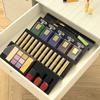 4 Layer Spice Drawer Organizer Adjustable Acrylic Spice Jars Rack Tray Expandable Seasoning Organizer Cabinet Kitchen Shelves