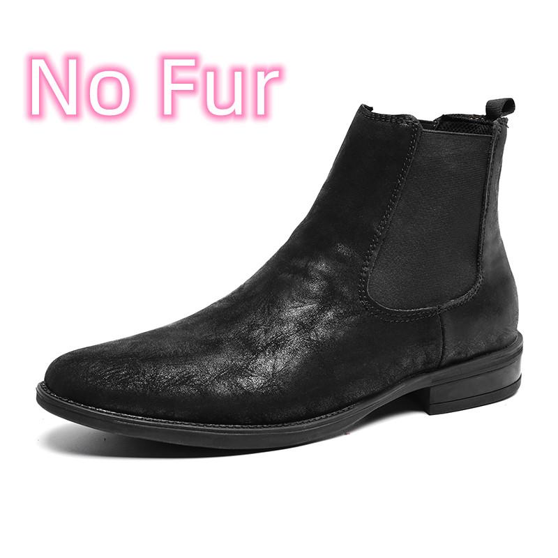 Fashion New Winter Plus Ankle Boot Men Mens Slip On Shoes Men Casual Business Chelsea Boots Handmade Leather Fashion Motorcycle Boots