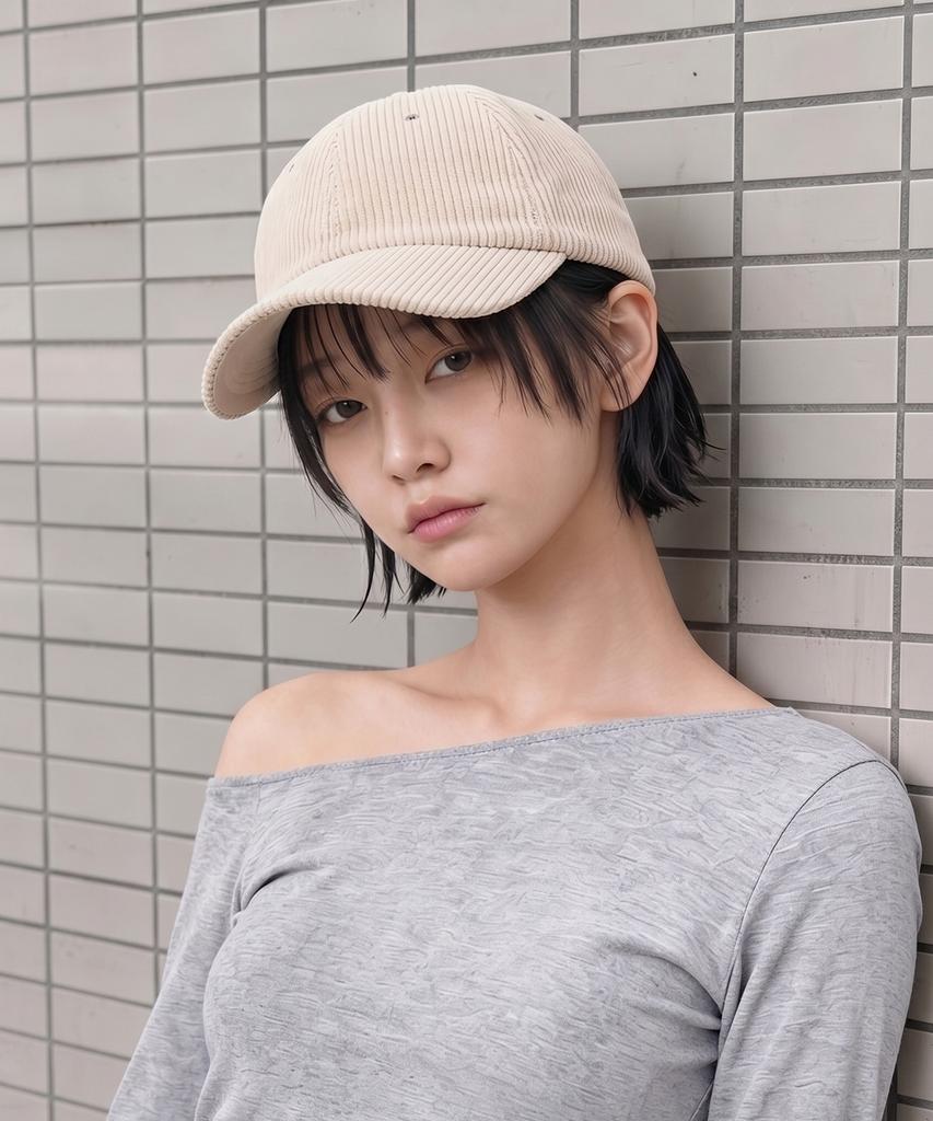 Eondeokeonteulolseutyudio Corduroy Autumn Ball Cap Ball Cap / Pigment Cd / L Oatmeal
